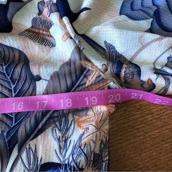 LoveU.Dear waffle knit bird print open front cardigan size L - Picture 9 of 10